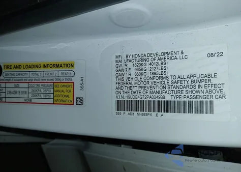 2023 Acura Integra A-Spec Technology from USA, damaged, VIN 19UDE4G72PA004988